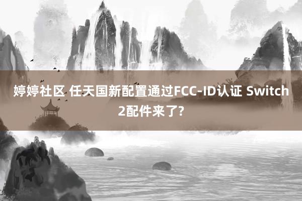   婷婷社区 任天国新配置通过FCC-ID认证 Switch2配件来了?