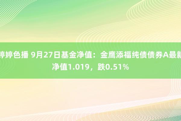   婷婷色播 9月27日基金净值：金鹰添福纯债债券A最新净值1.019，跌0.51%