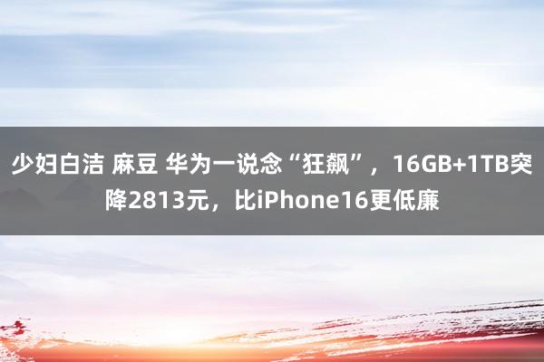   少妇白洁 麻豆 华为一说念“狂飙”，16GB+1TB突降2813元，比iPhone16更低廉