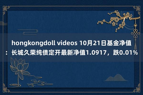   hongkongdoll videos 10月21日基金净值：长城久荣纯债定开最新净值1.0917，跌0.01%