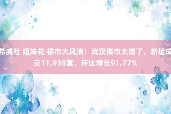 希威社 姐妹花 楼市大风浪！武汉楼市太燃了，新址成交11，938套，环比增长91.77%