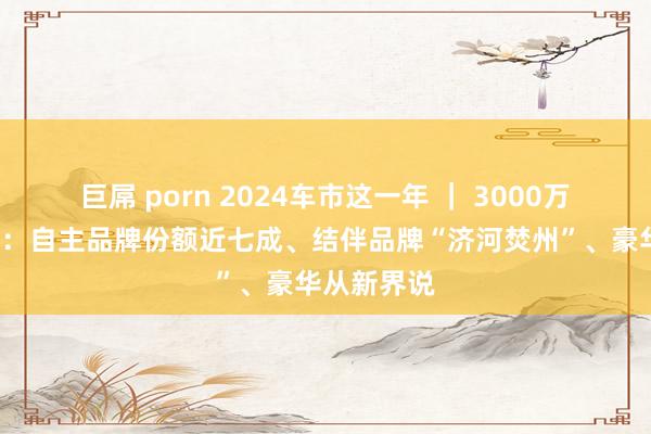 巨屌 porn 2024车市这一年 ｜ 3000万辆“拼图”