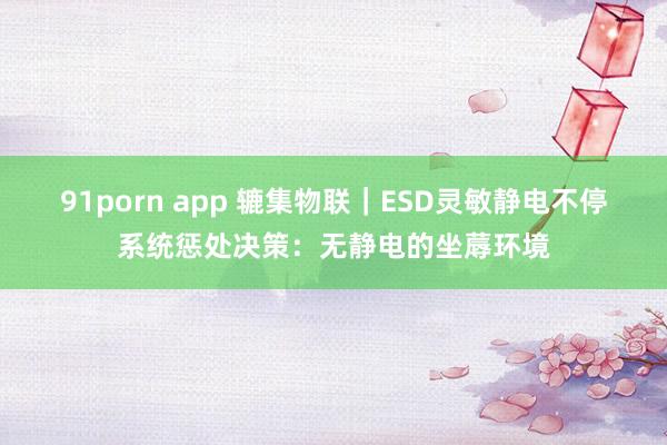 91porn app 辘集物联｜ESD灵敏静电不停系统惩处决