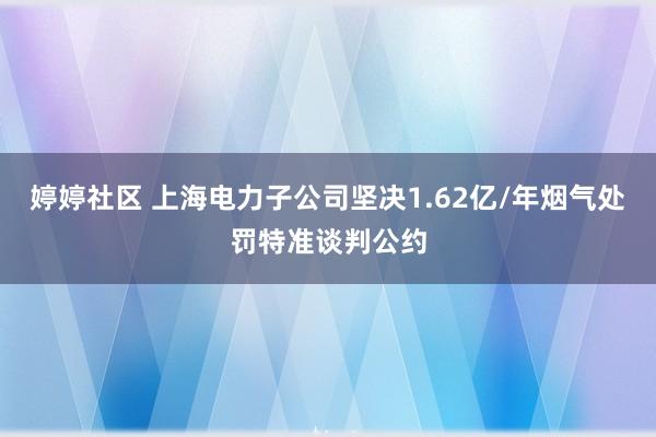 婷婷社区 上海电力子公司坚决1.62亿/年烟气处罚特准谈判公约