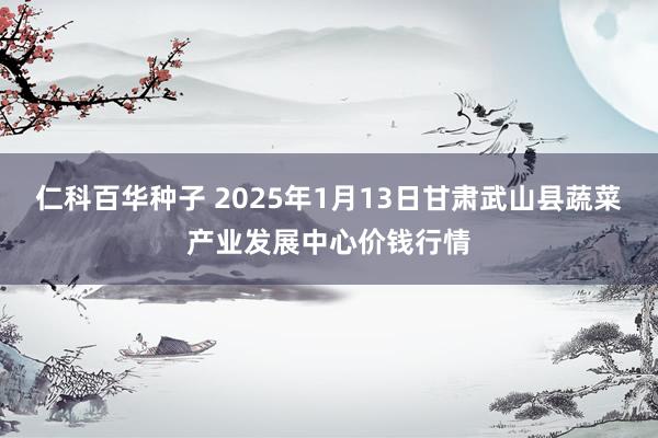 仁科百华种子 2025年1月13日甘肃武山县蔬菜产业发展中心价钱行情