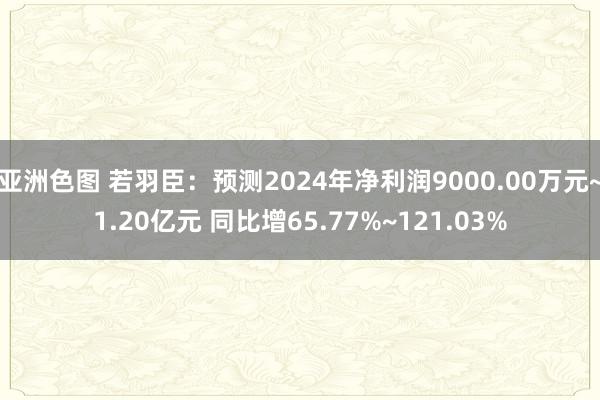 亚洲色图 若羽臣：预测2024年净利润9000.00万元~1